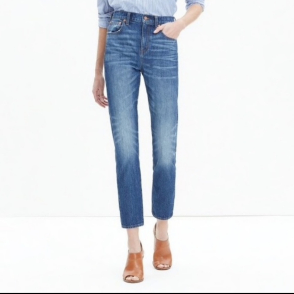Madewell Straight Leg Crop High Waist Jean